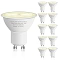 GU10 Led Bulb 6W Equivalent 50W, MR16 Led Bulb 3000K Soft White Light Bulbs, 650 Lumens, Non-Dimmable, GU10 Base, 2 Prong Track Energy Saving Light Bulbs for Kitchen, Living Room, Bedroom, 10 Pack