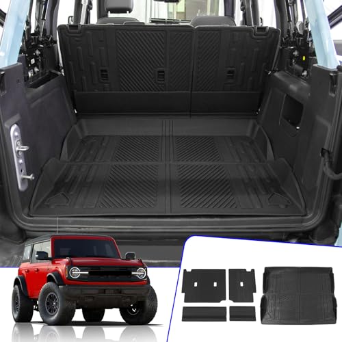 Rongtaod Cargo Mat Compatible with 2021-2024 2025 Ford Bronco 4 Door Trunk Mat Cargo Mat Cargo Liner...