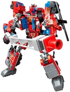 Qman 1416 Trans Collector İtfaiye Araçları Blazing Mars Transformer Araba Sıkıştırma Elemanı Seti, 6 Yaşından Büyük Çocuklar için - Görsel 4