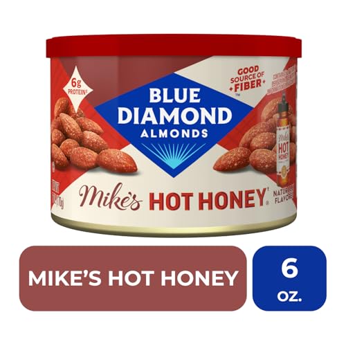 Image of Blue Diamond Almonds, Made with Mike's Hot Honey Infused with Chilies For a Perfect Sweet and Spicy Snack Nut Combination, 6oz. Can