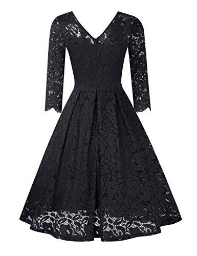 KOJOOIN Feestelijke jurk voor dames, jaren '50-jurk, avondjurk, vintage, baljurk, korte A-lijn, cocktailjurk (maat 34-48) (herbruikbare verpakking) - Image 6