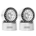 INJORA 1.9 Beadlock Wheels Rims for 1/10 RC Crawler Axial SCX10 SCX10 II 90046 Traxxas TRX4 D90, 4Pcs/Set, Aluminum Alloy (Black&Silver)