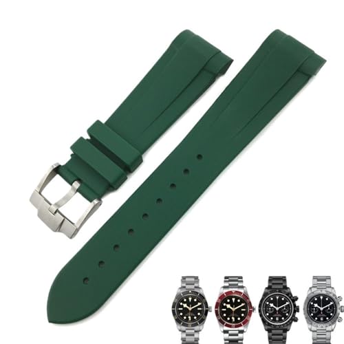 Bracelet en caoutchouc silicone 20mm pour Tudor Black Bay 1958