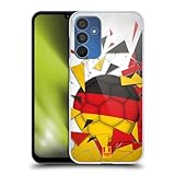 Stampa stilosa e accattivante Head Case Designs Germania Vetro Rotto Calcio Custodia Cover Dura per Parte Posteriore Compatibile con Samsung Galaxy A15