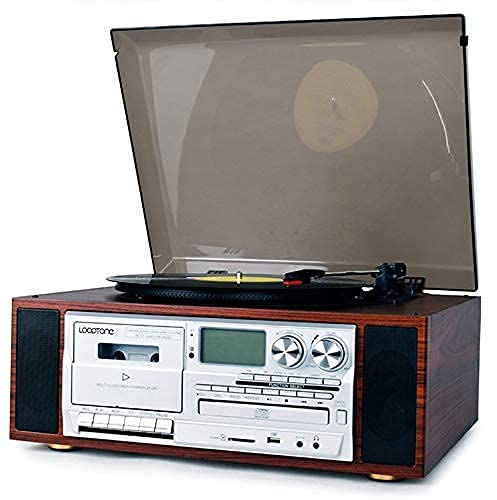 Tourne-disque vinyle rétro, boîte à musique, platine phonographe vintage avec haut-parleurs stéréo intégrés, support PC Rec - Les Beatles, Paul McCartney, John Lennon, RIngo Starr, George Harrison Tourne-disque vinyle rétro, boîte à musique, platine phonographe vintage avec haut-parleurs stéréo intégrés, support PC Rec – Image 5
