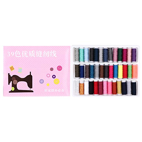 Kit de 39 piezas de hilo para coser, hilo de poliéster para máquina de coser y bordado, suministros para bordado, acolchado a mano y manualidades DIY miniatura 7