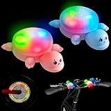 Begonia 2 Stück Kinder Scooter Licht, IPX5 Wasserdicht LED Warnlicht mit 3 Licht Modi für Kinder-Scooter, Wanderstock, Rucksack, Kinderwagen, Roller, Haustier lustig Fahrradlicht (mit CR2032 Batterie)