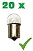Produktbild PRAKTISCHES 20er Set! (Grundpreis: 0,73 EUR/STK) 20 x R5W 12V 5W BA15s Glühlampe Glühbirne Stopplicht- Blinklicht- Schlusslicht Positions-Licht Kennzeichen-Lampe Halogen-Lampe Auto-Lampe