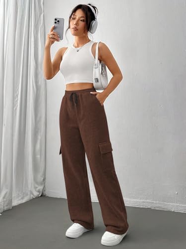 Image of KATECLO Women's Multi Flap Pocket Side Drawstring Waist Sweatpants