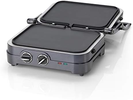 Cuisinart Style Collection Griddle & Grill | Non-Stick Removable Plates | Midnight Grey | GR47BU