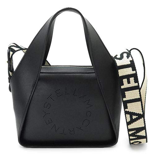 [ステラマッカートニー] STELLA McCartney ショルダーバッグ レディース 700140 W8542 ミニ ステラ ロゴ クロスボディバッグ トートバッグ SMALL TOTE BAG ECO (BLACK(1000)) [並行輸入品]