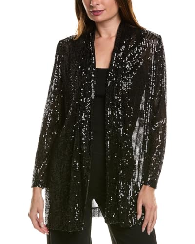 Image of Anne Klein Women's Sequin Drape Front Cardigan Jacket