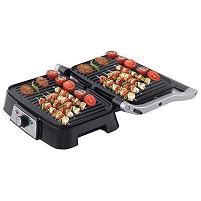 Kontaktgrill | elektrischer Tischgrill | 180° Öffnung | Panini-Grill | Sandwichtoaster | Grill | Anti-Haftbeschichtung… – Bild 3