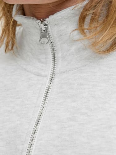 JACK & JONES Men's Jornorrebro Emb Sweat High Neck Sn, White melange, L