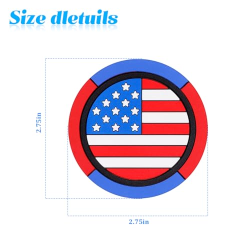 Set 2 Posavasos para Auto con Bandera Americana miniatura 2