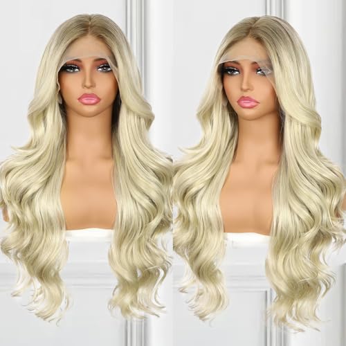 BABEHERS Light Blonde Lace Front Wig for Women 13x4 Body Wave 26IN