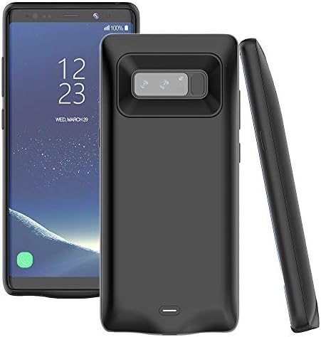 Note 8 Battery Case,Accerzone Galaxy Note 8 5500mAh External Backup Portable Charging Pack for Samsung Galaxy Note 8,Rechargeable Impact-Resistant Power Bank Case (Black)