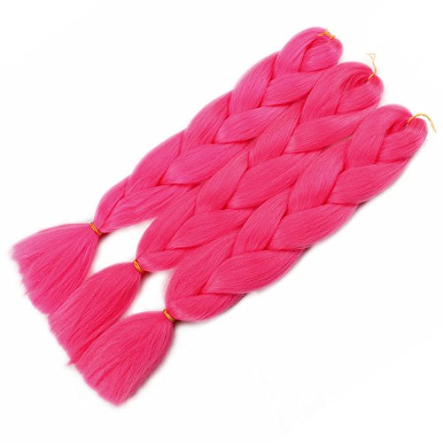 Lisshow Hot Pink Jumbo Braiding Hair Extensions #TOP1