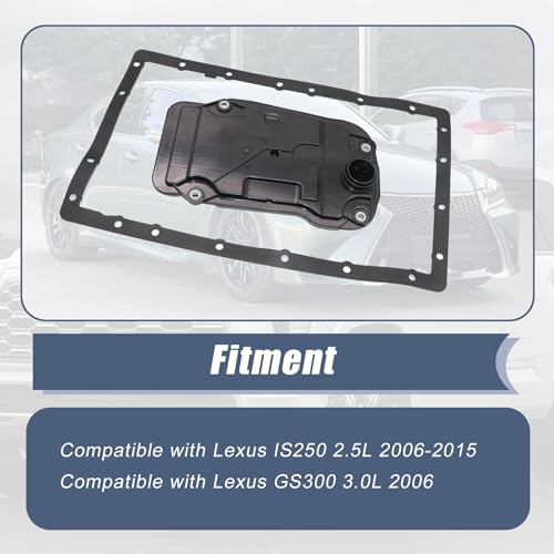 Image of XQSMWF Transmission Oil Strainer With O-Ring & Pan Gasket Fit for Lexus IS250 2.5L 2006 2007 2008 2009 2010 2011 2012 2013 2014 2015 GS300 3.0L 2006#35330-30090 35168-22020 90301-31014