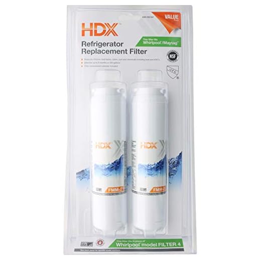 HDX FMM-2 Replacement Water Filter / Purifier for Whirlpool Refrigerators (2 Pack)