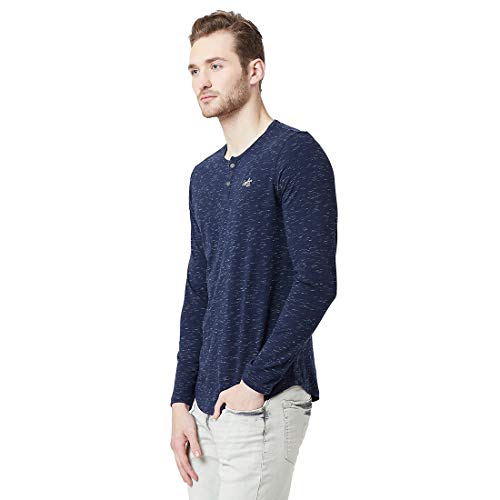 Image of Spykar Men's Self Design Slim Fit T-Shirt