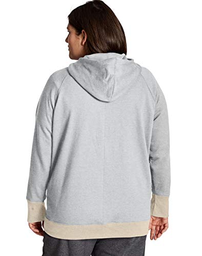 Champion womens Plus Powerblend Hoodie, Script Logo Hooded Sweatshirt, Oxford Gray-y07466, 1X US - image 4