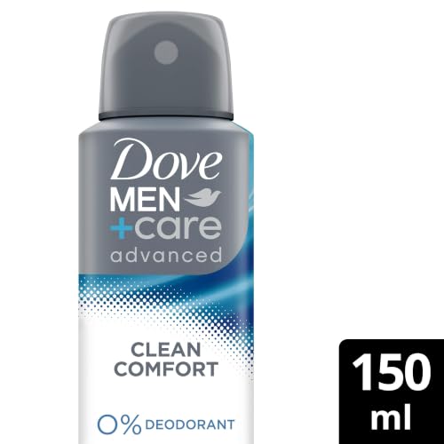 Dove Men+Care advanced 0% Deo-Spray Clean Comfort mit Zink-Komplex und 2-fach Schutz ohne Aluminiumsalze 150 ml (Packung mit 5) – Ansicht 4