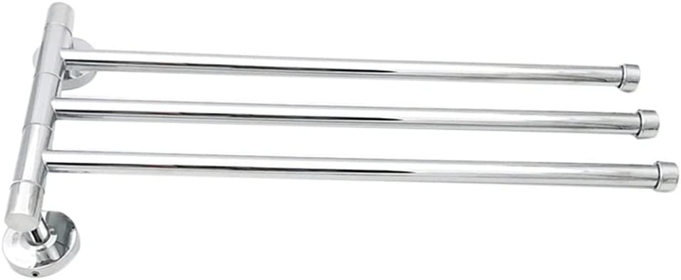 FMURY Bathroom Towel Rack 360 Degree Rotatable Towel Holder Space Steel Towel Hanger Kitchen Shelf