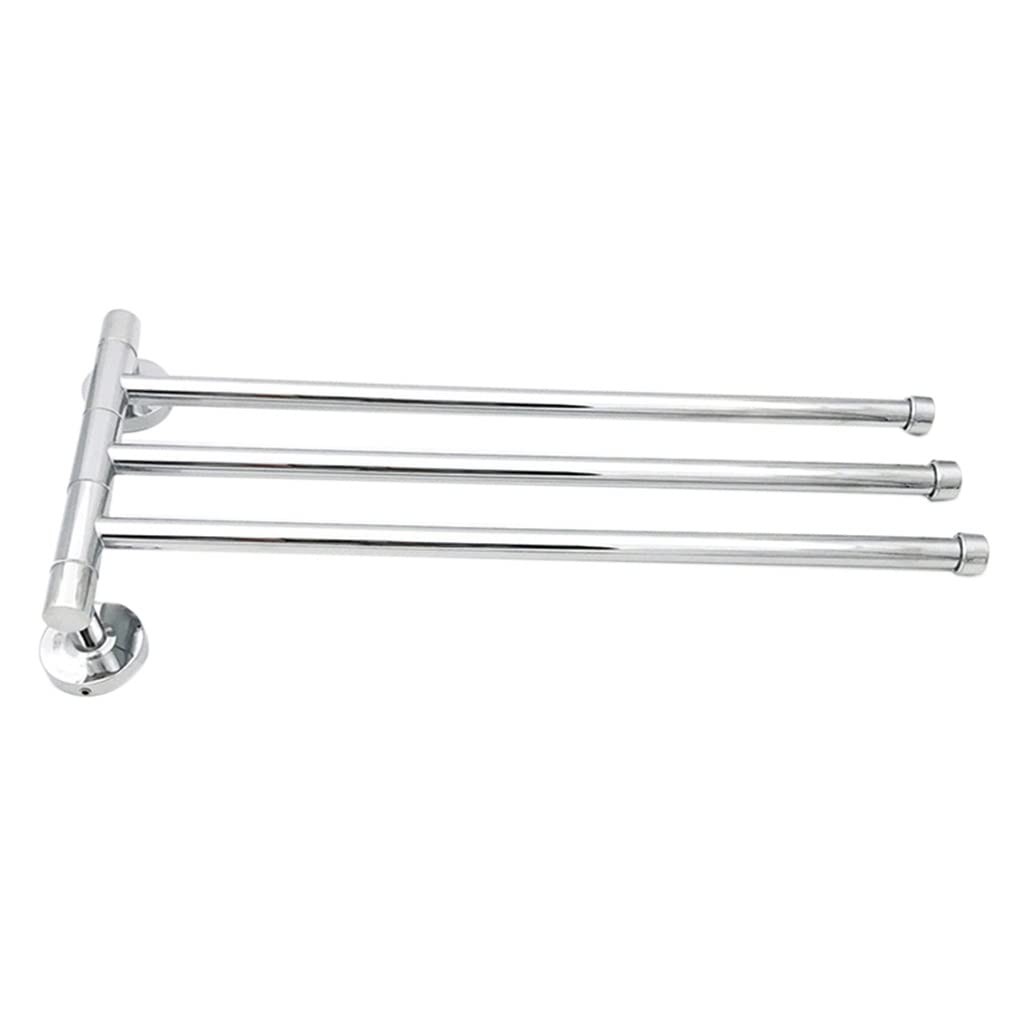 FGXHHS Bathroom Towel Rack 360 Degree Rotatable Holder Space Steel Hanger Kitchen Shelf