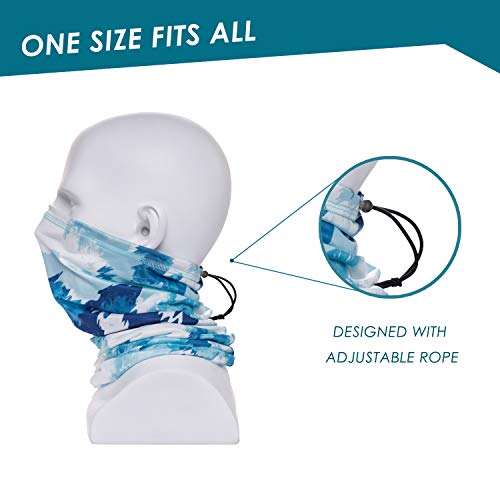 Neck Gaiter Face Mask Reusable, Cloth Face Masks Washable Bandana Face Mask, Sun Dust Protection Balaclava Face Cover Scarf Shield for Fishing Cycling - Thumbnail 5
