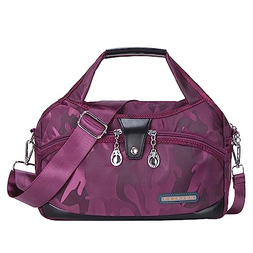 Sac à bandoulière polyvalent en tissu léopard avec poignée main