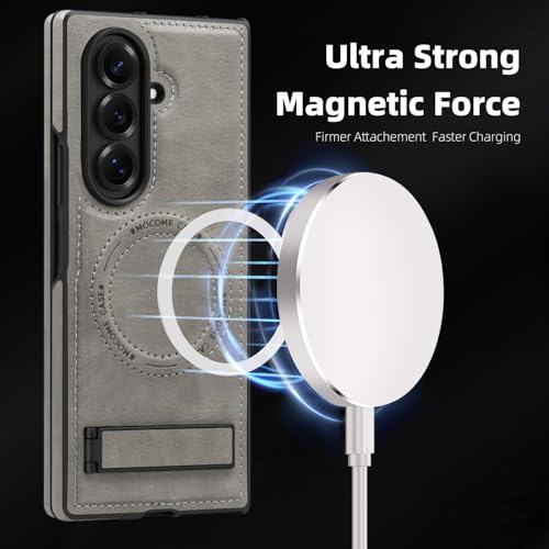 Image of Lunivop for Samsung Galaxy Z Fold 7 Case PU Leather Gray