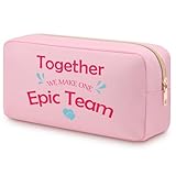 Heigebi Team Definition Cosmetic Bag for Women Team Gifts for Female Coworker Employee Colleague Staff Christmas Birthday Double Side Oxford Cloth Together We Make One Epic Team Travel Makeup Pouch