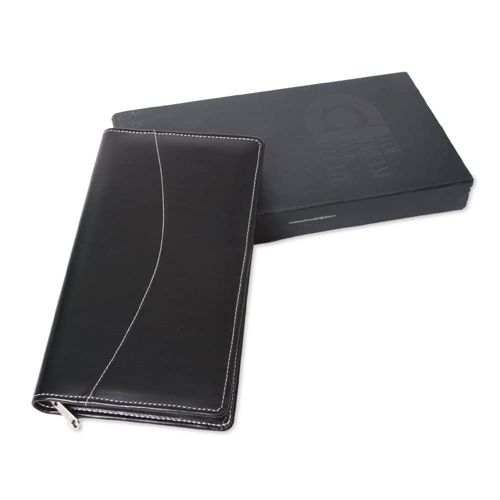 COI Black Combo Set of 5 Expandable Chequebook Holder | Car Document Organizer | Cheque File Folder Best Gift for Employee | Employer | Boss | Secretary 4
