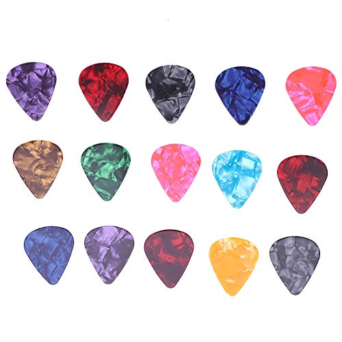 Fafeims Guitar Picks, 0.9mm Guitar Plectrum Celluloid Guitar Picks Random Color Plectrums Musical Instruments Accessory(20pcs) - Thumbnail 7