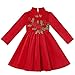 Toddler Kids Baby Girls Children Fairy Hanfu Dresses for Chinese Calendar New Year Quilted Posh Fashion (Red, 8-9 Years)
