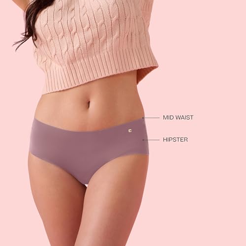 Image of Enamor Innovations Invisi, All Day Comfort, Mid Waist Hipster Panty for Women - No Visible Panty Lines, Sweat Wicking, Free Cut, Full Coverage - PH40