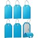 Mini Luggage Tag with Full Privacy Cover and Stainless Steel Loop (6pk, Aqua Teal)