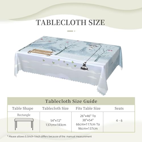 Nappe rectangulaire imperméable infroissable oiseaux table de cuisine et salle à manger