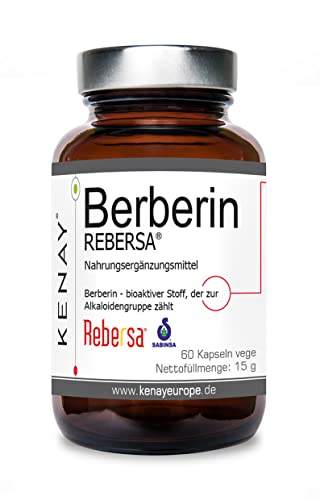 Berberin HCL REBERSA (Berberis aristata) - 500mg pro Tagesdosis - Vegan - Ohne Magnesiumstearat - 60 Kapseln vege KENAY EUROPE Cover