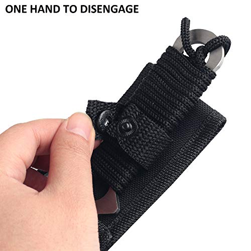 aiGear Dive Knife for Scuba Diving with Leg Strap Sheath Stainless Steel Blade Knife with Nylon Rope Handle Hiking Camping Hunting Fishing Indoor Outdoor(DK002) - Thumbnail 4
