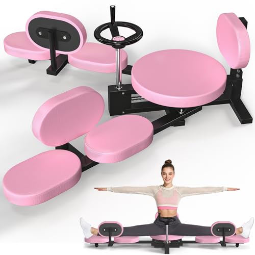 Leg Stretcher, 220LBS Split Machine for Fexibility & Splits Training, 0-200° Adjustable Stretching Equipment for Home Gym, Heavy Duty Steel Frame Leg Stretching Training Machine, Pink