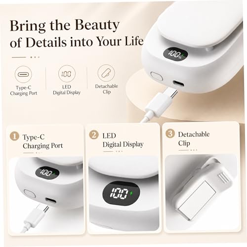 Ventilateur portable multi-usure à 4 vitesses et écran LED - 7