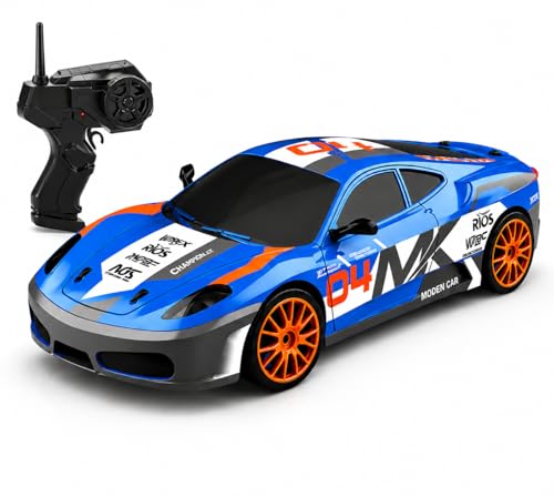 Image of Remote Control Sports Car & Off-Road SUV Toy for Kids, High Speed RC Racing with Wireless Remote, Realistic Lights & Premium Design Gift for Boys Girls (MK Drift CAR)