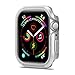 Produktbild LRJBFC Abdeckung für Apple Watch 6 Case 44mm 40mm ultradünne Volltpu + Metall-Bumper-Schutzhülle für IWATCH-Serie 5 4 6 SE-Zubehör (Color : Sliver, Dial Diameter : 40mm serise 654 SE)