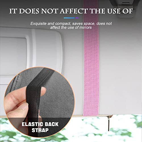 Organizador De Visera Para Auto Rosa miniatura 3