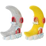 TOGEVAL 2 Piezas Escondites para Peces de Acuario de Resina Decoración de Paisaje Micro Hábitat para Betta y Camarones Refugio Seguro para Cría de Cíclidos Pequeños Peceras