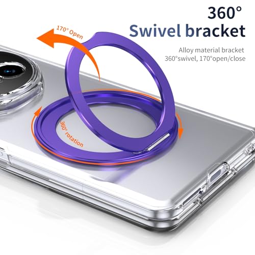 Coque Honor Magic V5 antichoc violette avec support bague de visionnage - 2