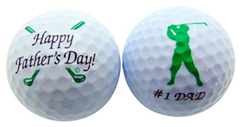 Balle de golf pour papa et papi : lot de 2 balles imprimées pour le parcours