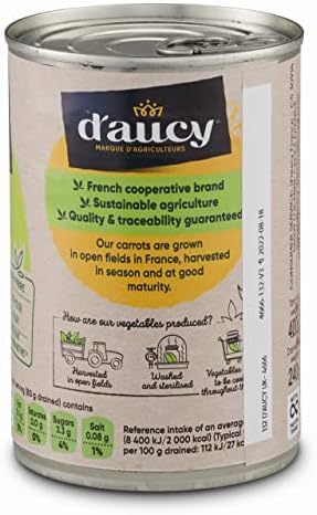 D'Aucy Sliced Carrots 400g (Pack of 12)